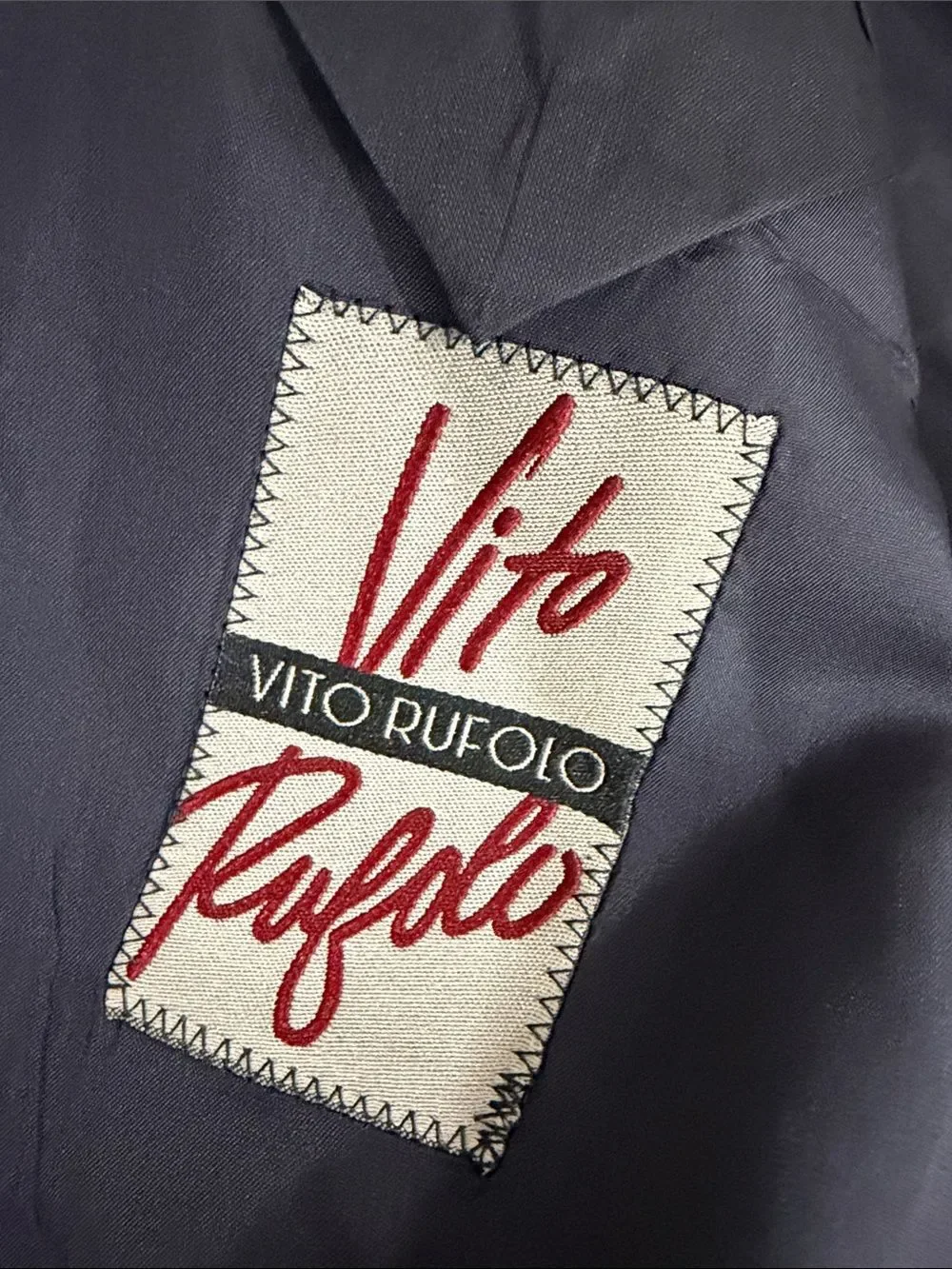 Trabaldo Togna Vito Rufolo Double Breasted Wool Blazer Jacket 41R Navy Blue